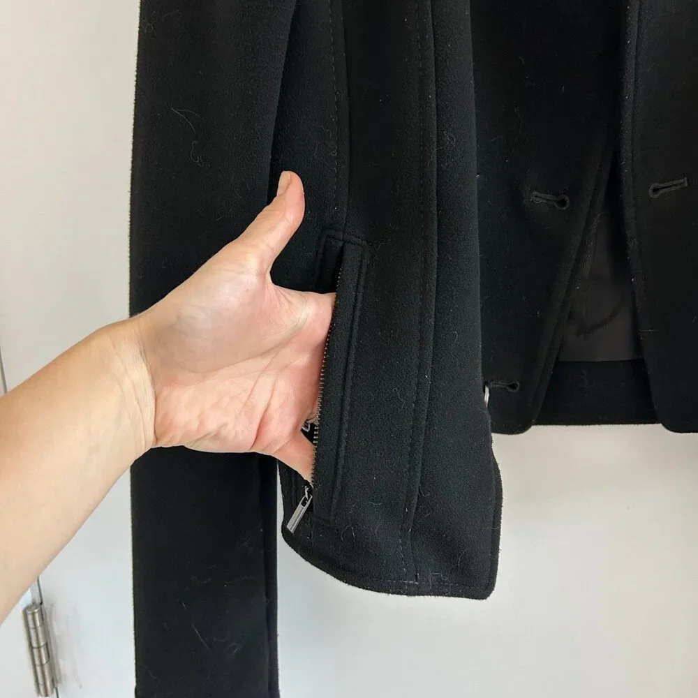 BCBGMAXAZRIA Wool cropped military style jacket - Picture 2 of 5